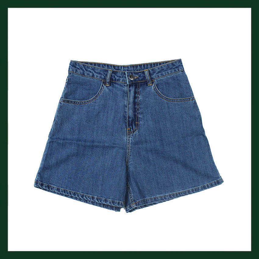 affordable denim A-line shorts for Ladies