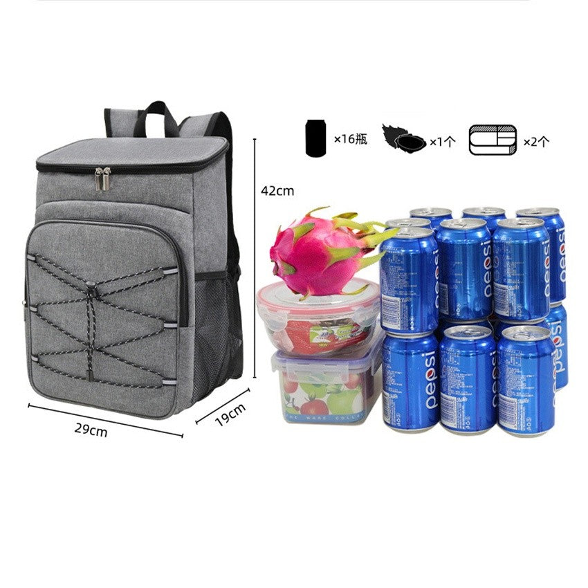 Insulated Cooler Backpack Leakproof Lightweight Bag for Travel 42x29x19cm
