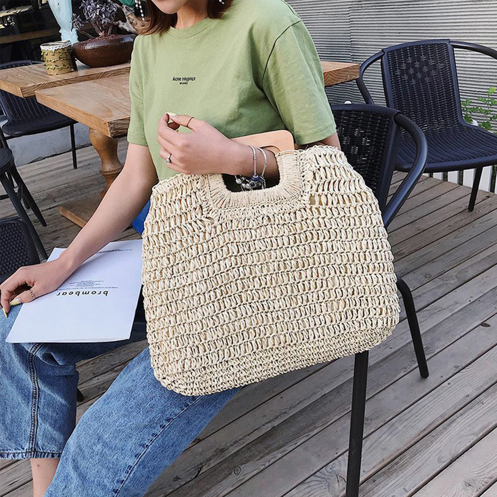 Handmade Woven Bag Handmade Straw Bag Handbag QY9