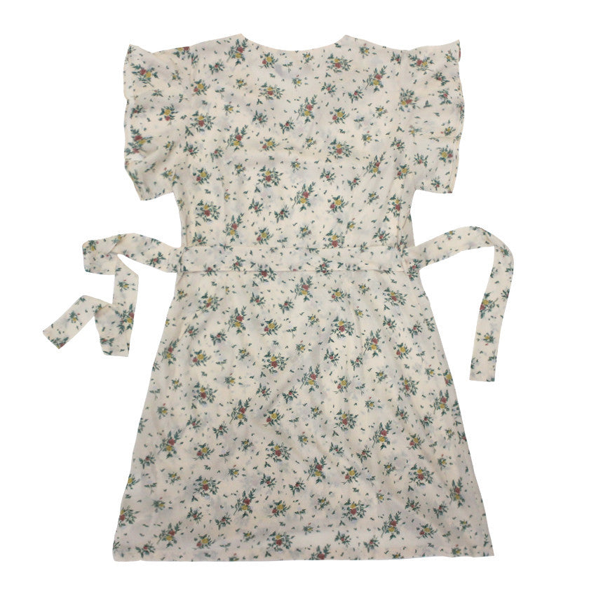 Ladies printed cream dress