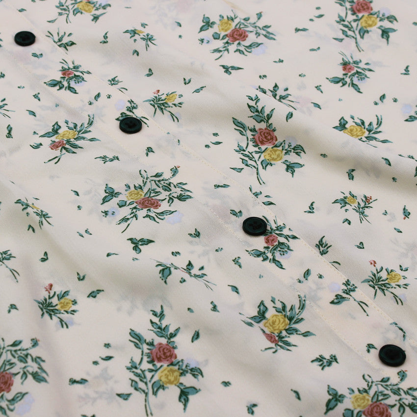 Ladies printed cream dress