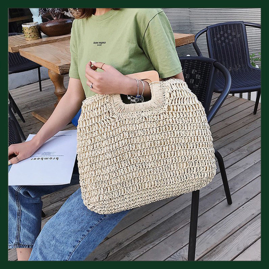 Handmade Woven Bag Handmade Straw Bag Handbag QY9